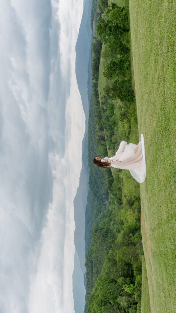 Bride at her Dreamy Wedding in the North Carolina Mountains 