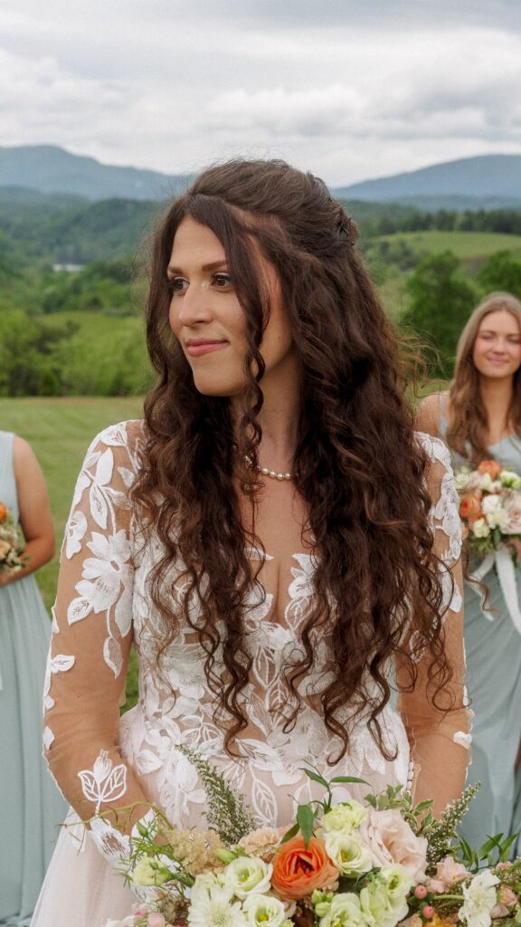 Bride at her Dreamy Wedding in the North Carolina Mountains 