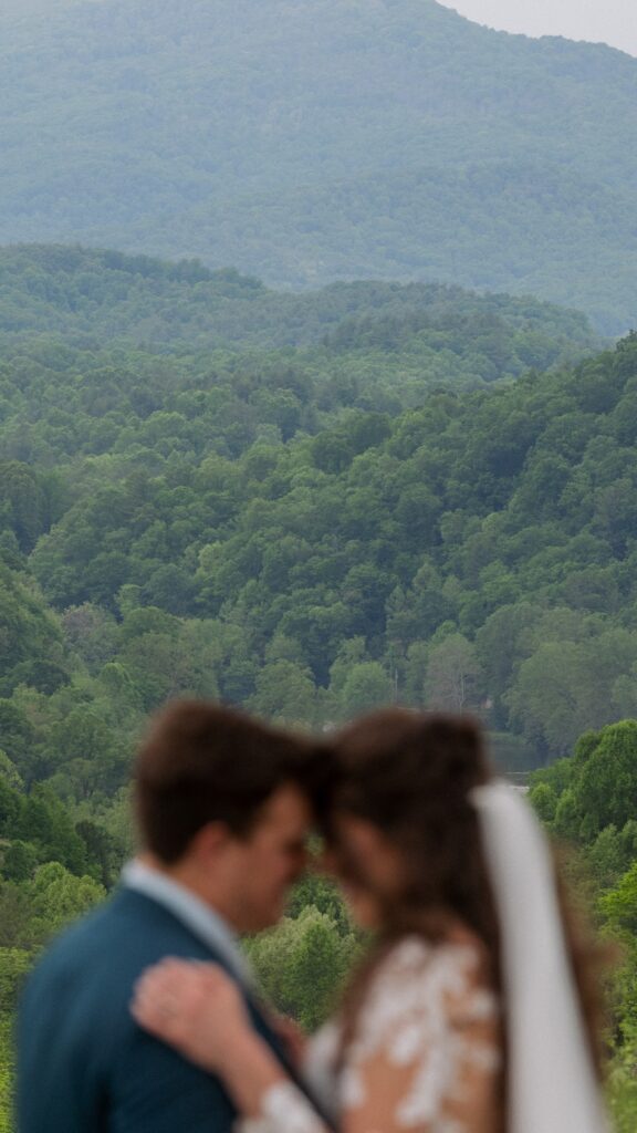 Bride and groom and their Dreamy Wedding in the North Carolina Mountains 
