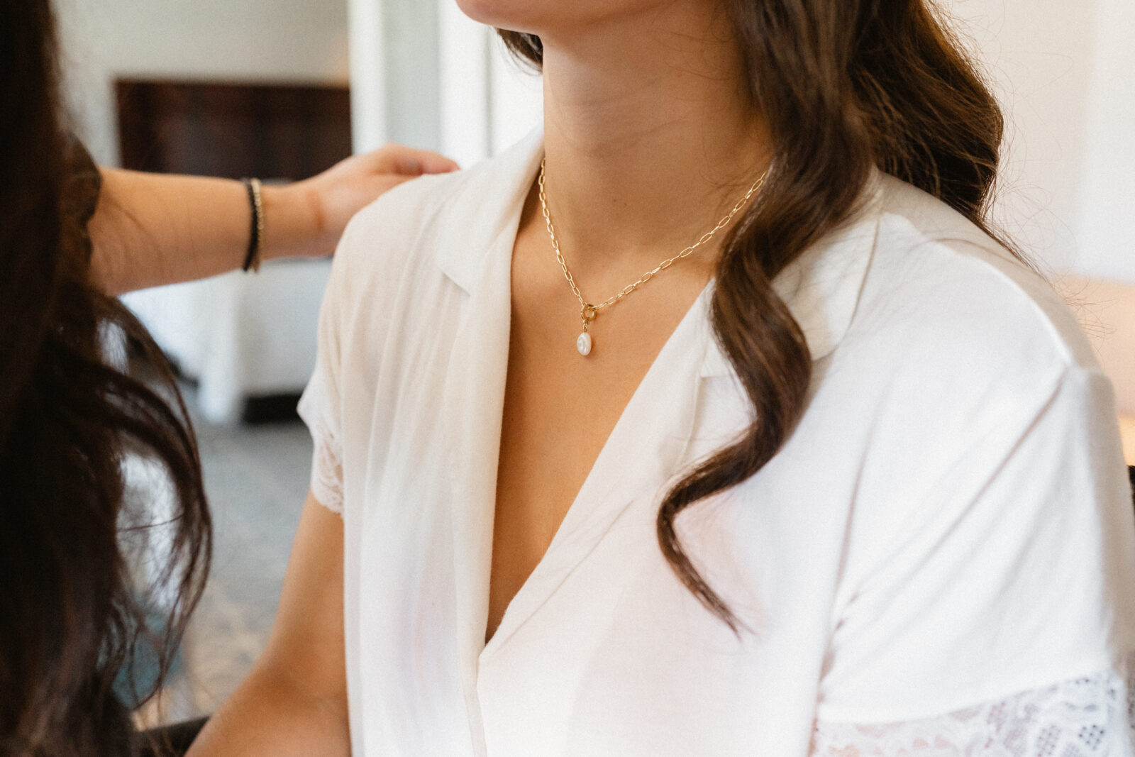 Photo of Bride getting ready for her Orange County Wedding