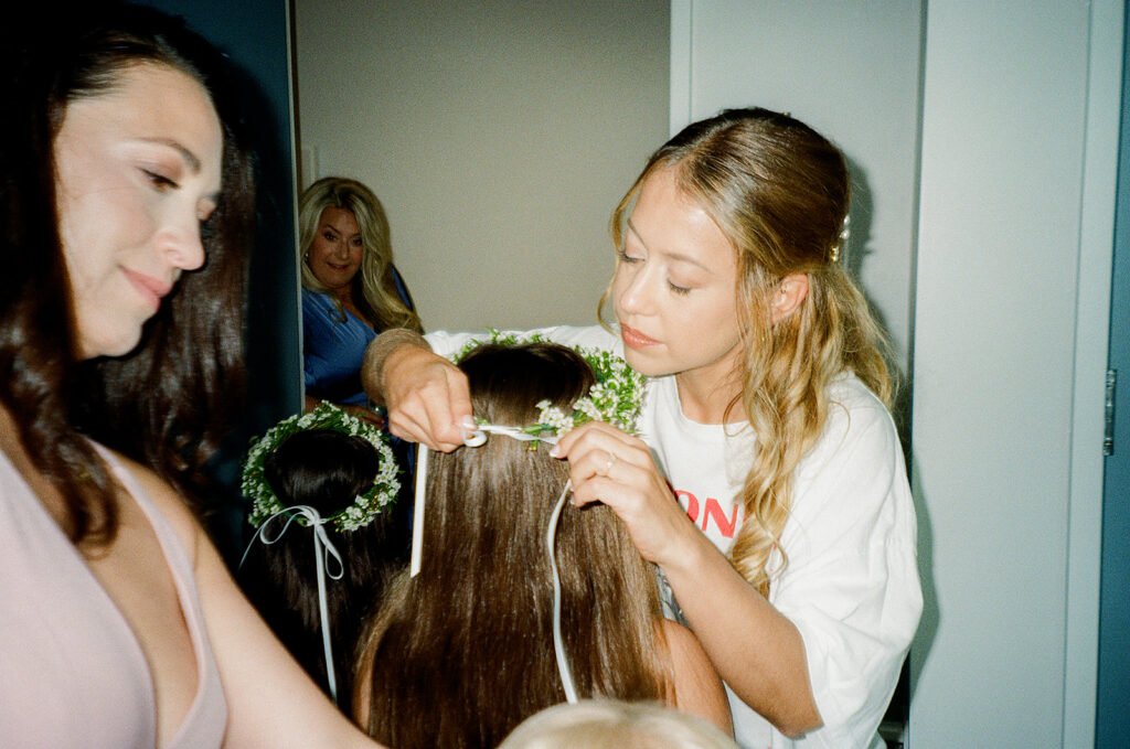 Film Photos from a wedding at The Rockaway Hotel in Rockaway Beach New York.