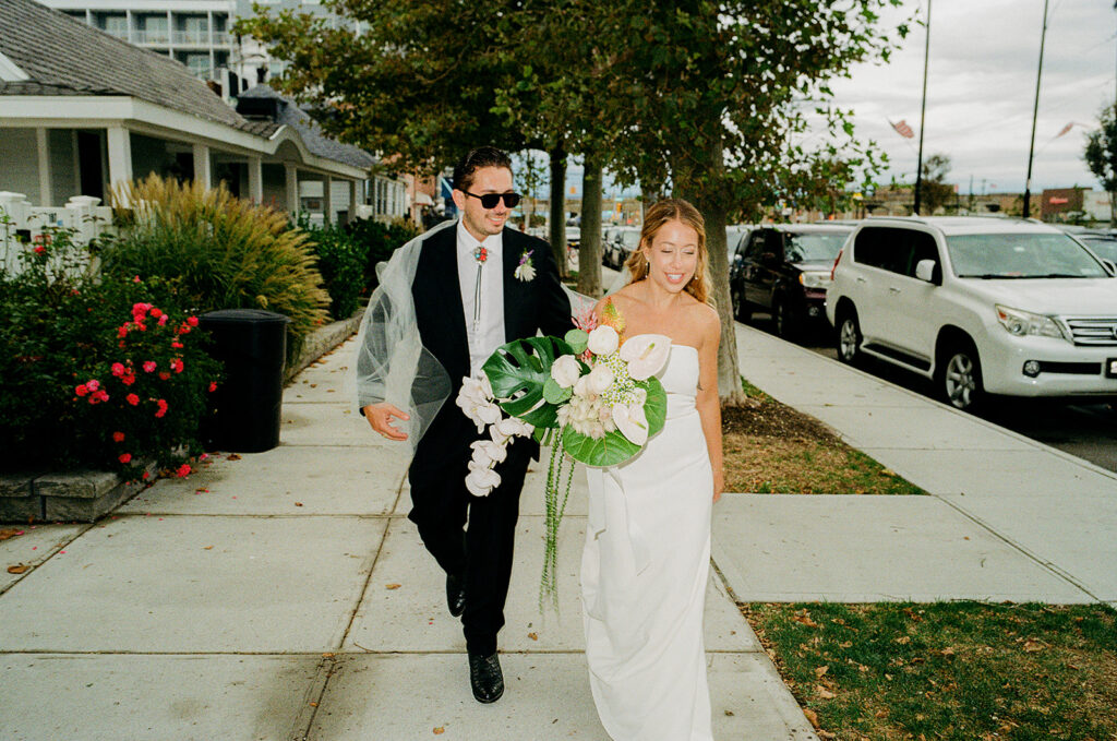 Film Photos from a wedding at The Rockaway Hotel in Rockaway Beach New York.