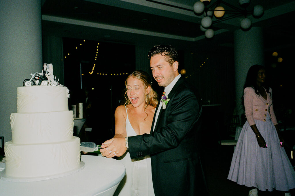 Film Photos from a wedding at The Rockaway Hotel in Rockaway Beach New York.