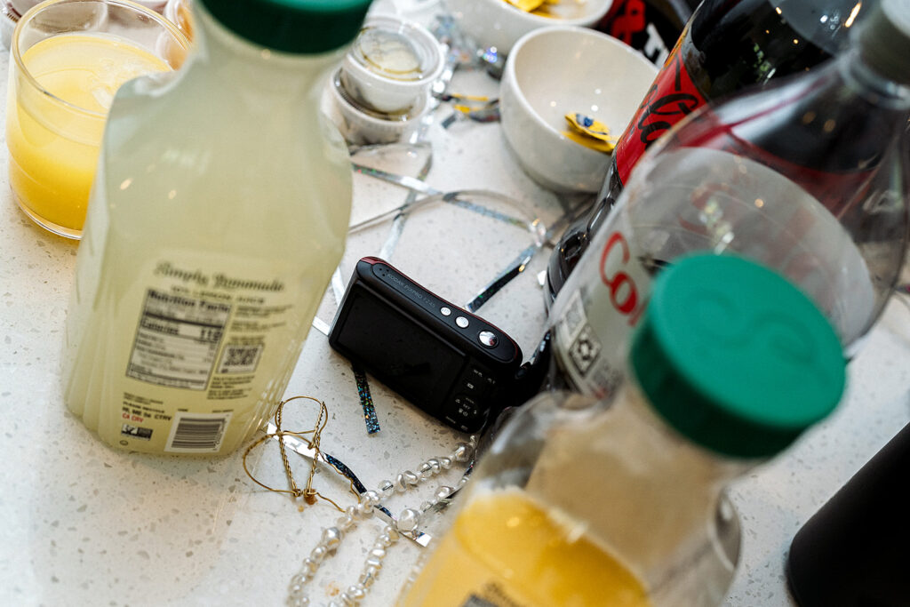 Messy day of wedding details