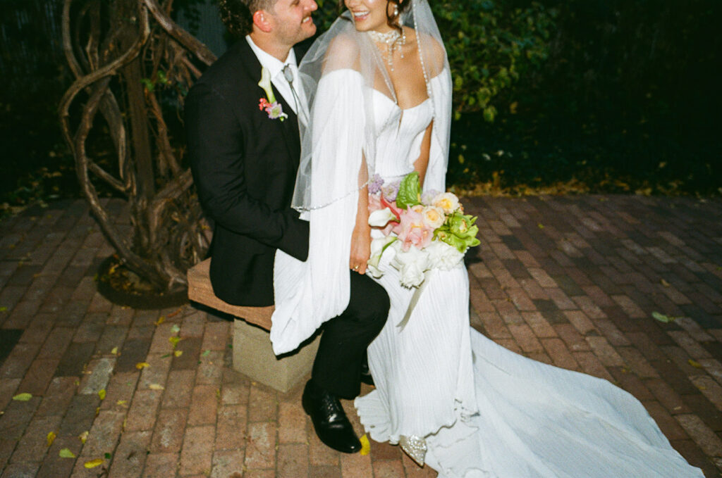 35 mm film of Madison and Trevor's wedding