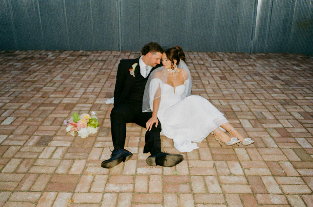 35 mm film of Madison and Trevor's wedding