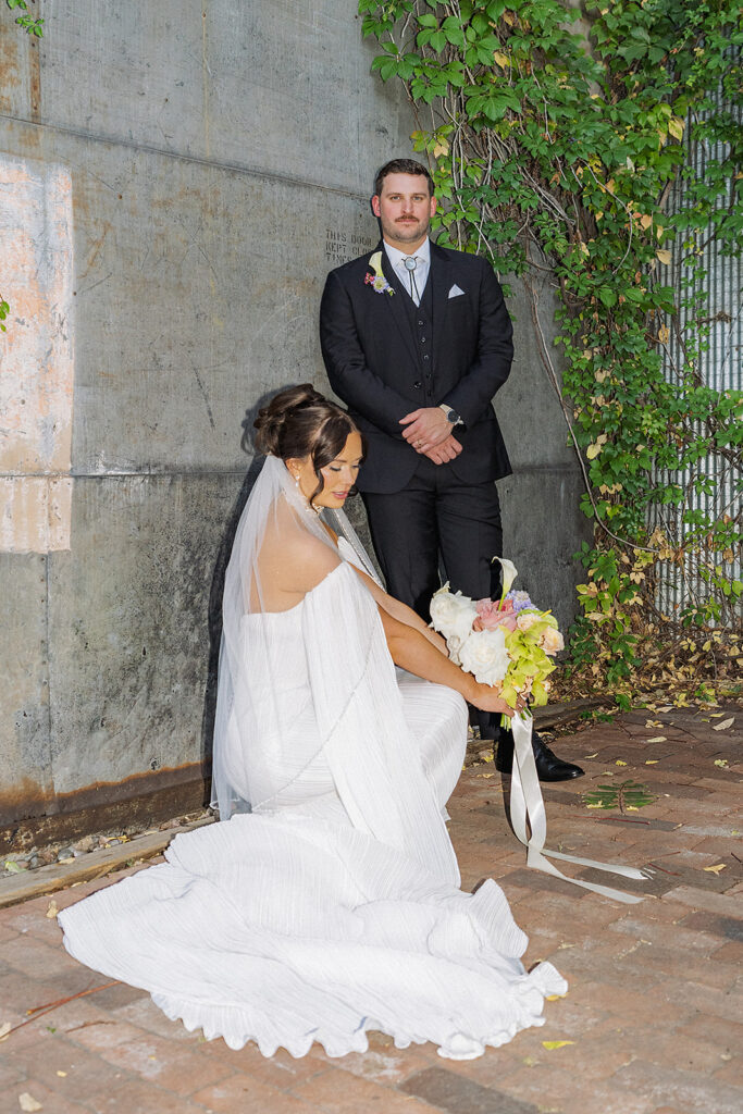 Golden hour portraits in the courtyard