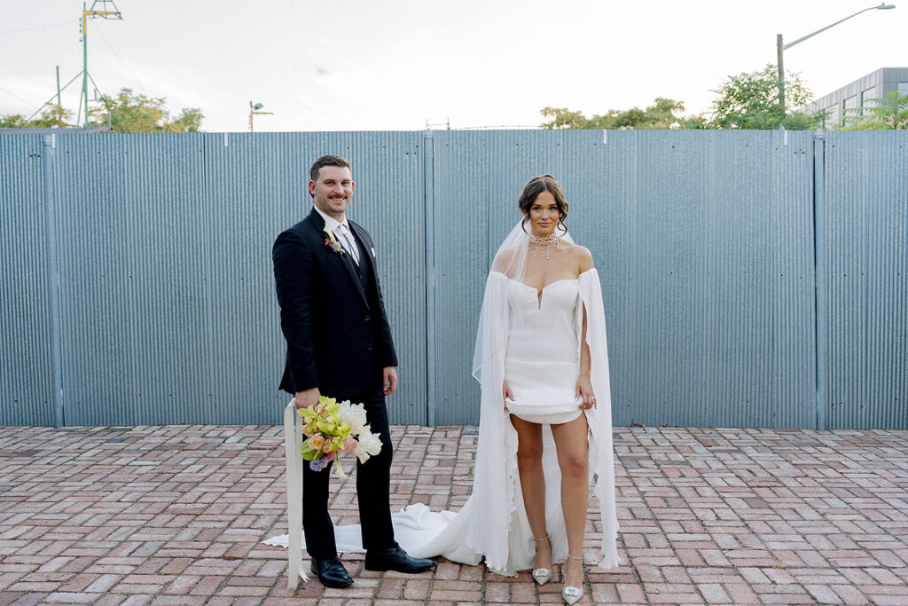 Dreamy golden hour wedding portraits at Blanc Denver