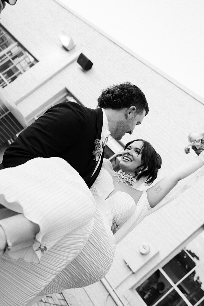 Bride and groom after getting married