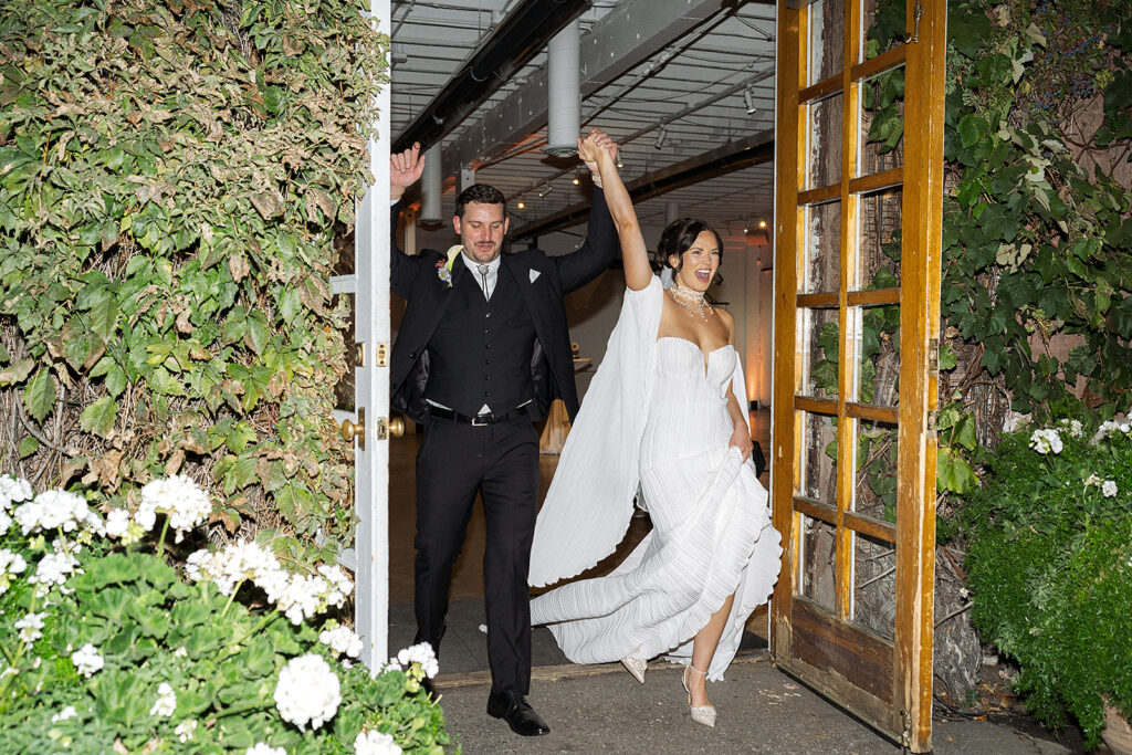 Madison and Trevor are entering their reception as dinner starts